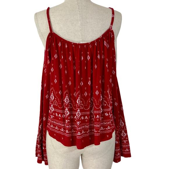 Coachella x H+M off shoulder top, Small boho red bandanna print collaboration - Picture 6 of 9